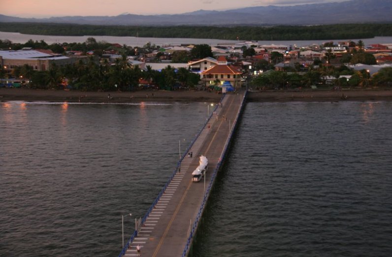 Puntarenas, Costa Rica harbor at sunset