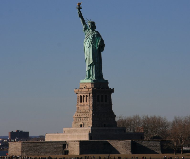 The Statue of Liberty seen from the Statten Island Ferry