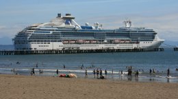 The Island Princess docked in Puntarenas, Costa Rica