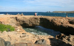 The east coast of Aruba