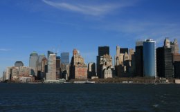 Lower Manhattan seen from the Statten Island Ferry