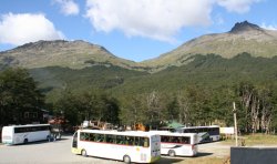 Rest stop in the Andes Mountains of southern Argentina