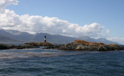 Lighthouse Les Eclaireurs (end of the world) in the Beagle Channel