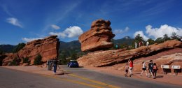 Balanced Rock at the Garden of the Gods in Colorado Springs