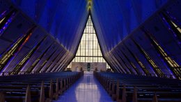 The Cadet Chapel at the U.S. Air Force Academy in Colorado Springs